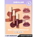 ست رژ لب مایع مینی شیگلم مدل مات آلور ۳ عددی SHEGLAM Matte Allure Mini Liquid Lipstick Set 3×2.3ml - Image 2