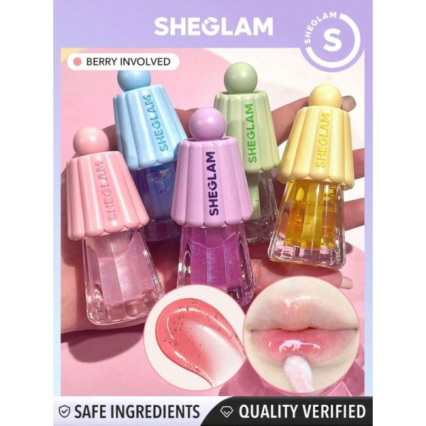 روغن لب ژله‌ای حجم‌دهنده و آبرسان شیگلم یا روغن لب شیگلم  SHEGLAM Jelly Wow Hydrating Non-Sticky Lip Oil - Image 2