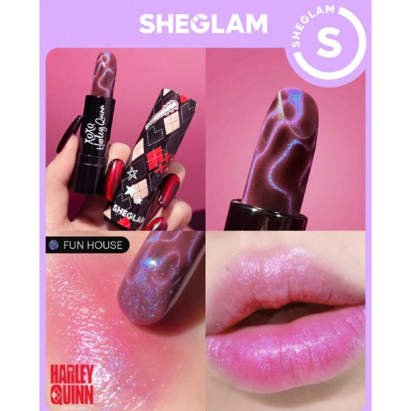 رژ لب تغییر رنگ هارلی کویین شیگلم مدل Thrill Seeker SHEGLAM Harley Quinn Color-Changing Lipstick - Image 2