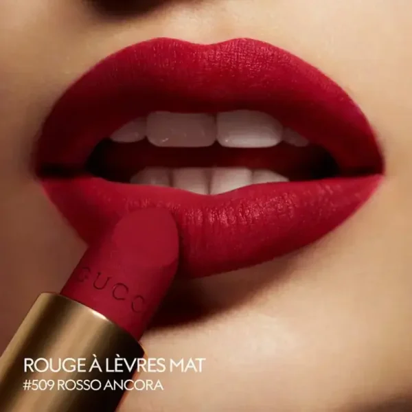 رژ لب جامد مات گوچی مدل Rouge à Lèvres Mat – فروش به صورت تکی از ست ۳ عددی – وزن ۳.۵ گرم  GUCCI Rouge à Lèvres Mat Lipstick – Single from 3pc Set – 3.5g - Image 3
