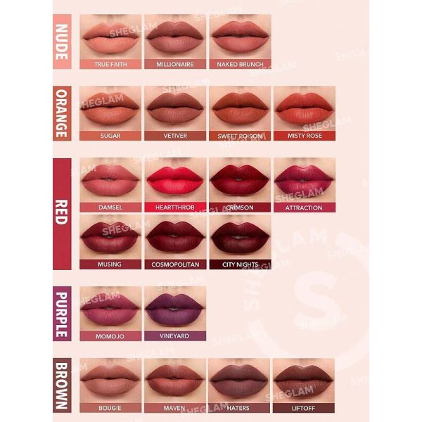 رژ لب مایع مات شیگلم مدل Matte Allure حجم ۳.۶ گرم SHEGLAM Matte Allure Liquid Lipstick - Image 2