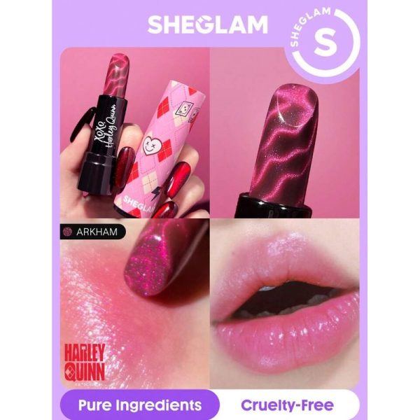 رژ لب تغییر رنگ هارلی کویین شیگلم مدل Thrill Seeker SHEGLAM Harley Quinn Color-Changing Lipstick - Image 2