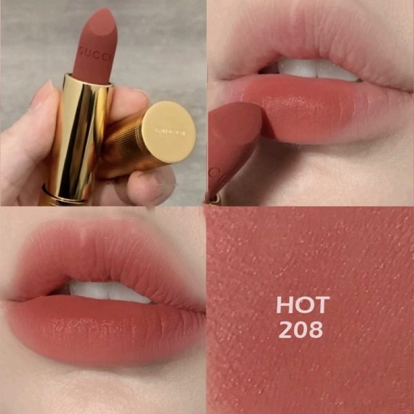 رژ لب جامد مات گوچی مدل Rouge à Lèvres Mat – فروش به صورت تکی از ست ۳ عددی – وزن ۳.۵ گرم  GUCCI Rouge à Lèvres Mat Lipstick – Single from 3pc Set – 3.5g - Image 4