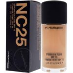 کرم پودر مک استودیو فیکس SPF15 رنگ NC25  MAC Studio Fix Fluid SPF 15 Foundation – NC25