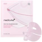 ماسک ورقه‌ای ژلی مدی کیوب مدل PDRN Pink Collagen Gel Mask وزن 28 گرم