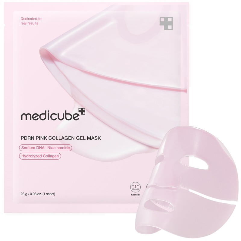 61sFjrLvxRL ماسک ورقهای ژلی مدی کیوب مدل PDRN Pink Collagen Gel Mask وزن 28 گرم - Image 1