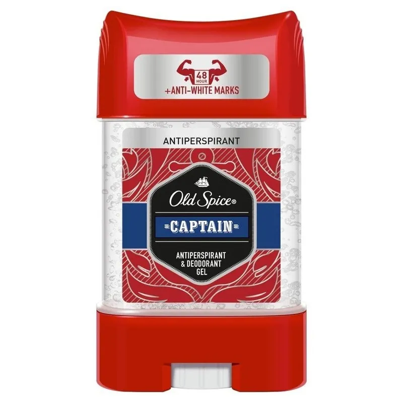 61fCpBLlLLL مام ضدتعریق ژلی مردانه اولد اسپایس مدل Captain (کاپیتان) حجم 70 میلیلیتر Old Spice Captain Clear Gel Antiperspirant Deodorant Stick 70ml - Image 1