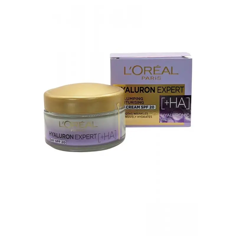 IMG_8809 کرم روز آبرسان و پرکننده خطوط لورآل پاریس Hyaluron Expert حاوی هیالورونیک اسید و SPF20 حجم ۵۰ میلیلیترL'Oréal Paris Hyaluron Expert Day Cream SPF20 50ml - Image 1