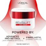 کرم دور چشم آبرسان و ضدچروک لورآل پاریس Revitalift Hydrating حجم ۱۵ میلی‌لیتر L'Oréal Paris Revitalift Hydrating Anti-Wrinkle Eye Cream 15ml