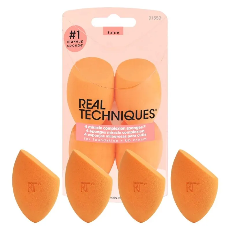 0094999_0 پک 4 عددی اسفنج آرایشی ریل تکنیک مدل Miracle Complexion Sponge real tecniques - Image 1